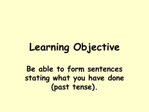 Perfect tense - weak & strong verbs