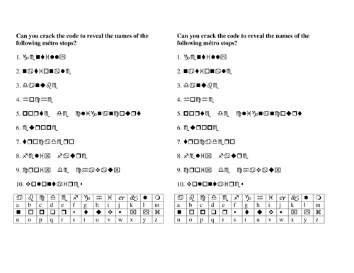 Paris metro code cracker