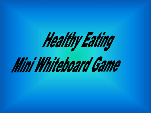 Healthy diet - mini whiteboard game
