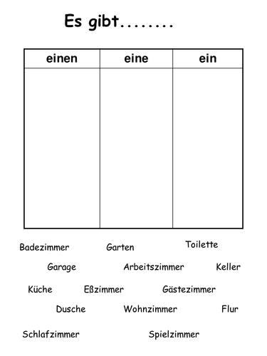 Was gibt es in deinem Haus?