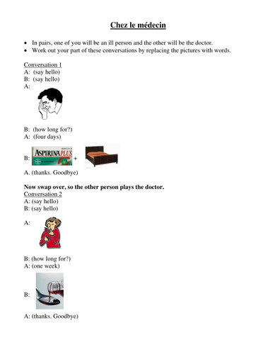 Easy roleplay - doctor & patient