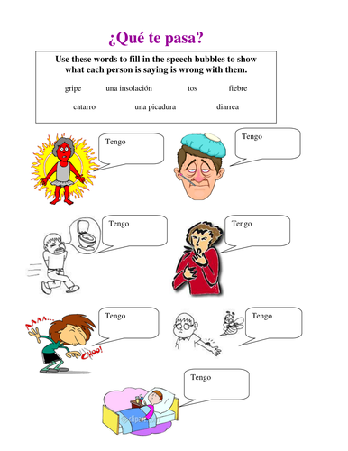 Very simple handout on illnesses