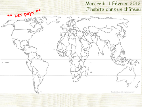Les pays - short activity