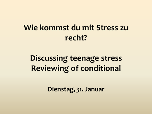 Teenage Stress