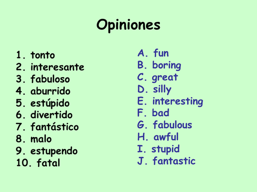 Opiniones de las asignaturas matchup task