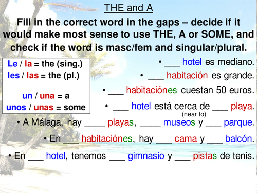 Making hotel brochure inc. plan & vocab building