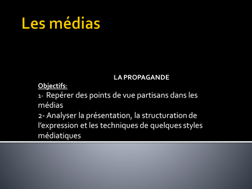 Presentation for a discussion on media/propaganda/