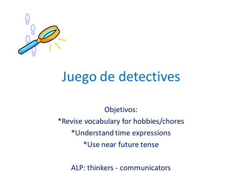 Groupwork detective game using near future