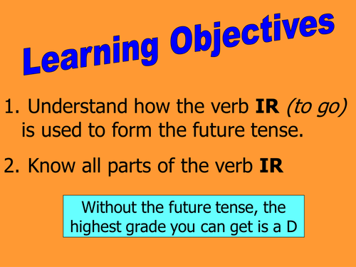 Intro to ir a + infinitive future tense