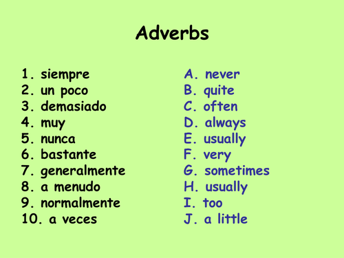 Adverbs