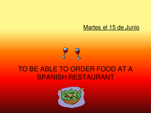 How to order food in a restaurant in Spanish