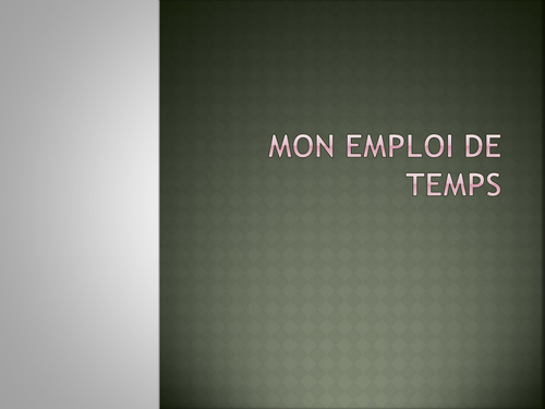 Mon emploi de temps