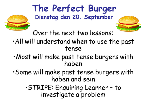 Perfect Tense introduction & tasks