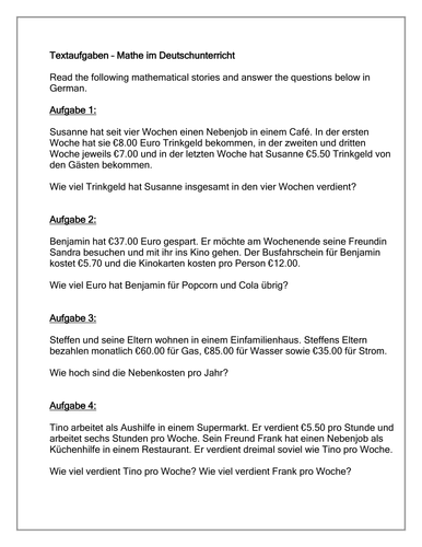 Mathematik im Deutschunterricht