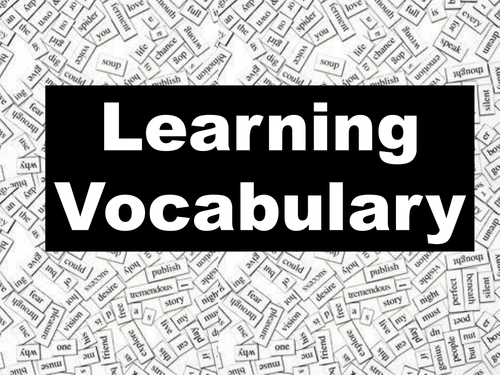 Ideas for vocabulary learning