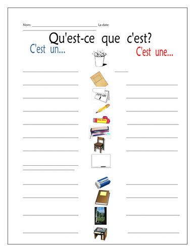 Qu'est ce que c'est?  Teaching Resources