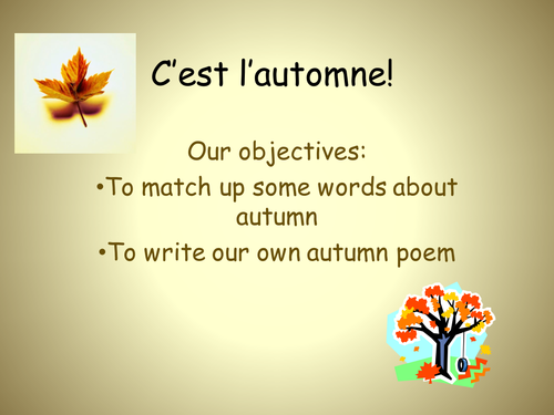 C'est l'automne