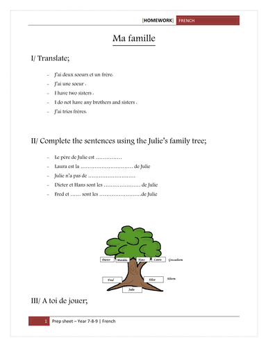 review/preps handout