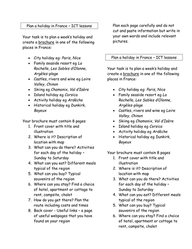 Make a holiday brochure