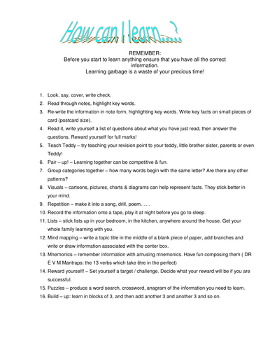 How I can learn effectively?