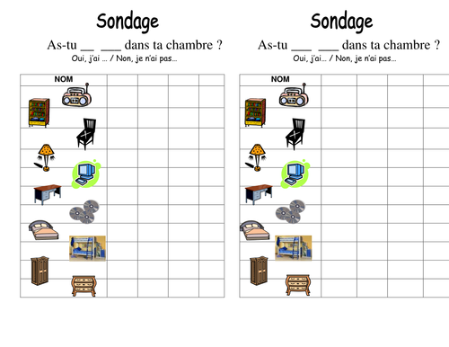 Sondage - Dans ma chambre