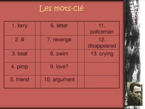 Camus L'etranger chapters 3 & 4