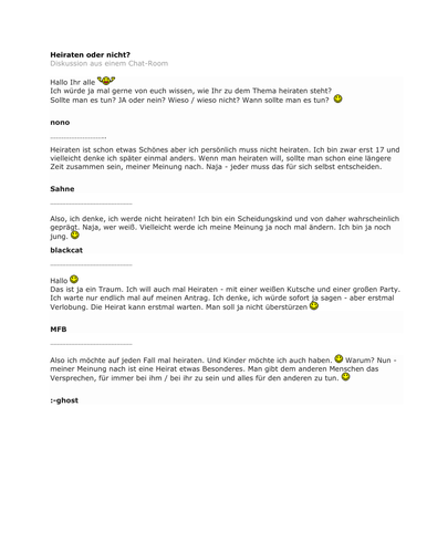 Heiraten oder nicht?