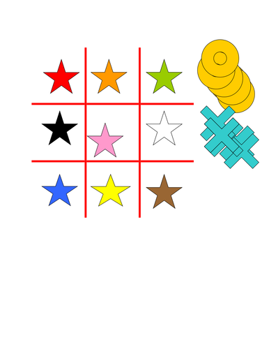 color noughts and crosses