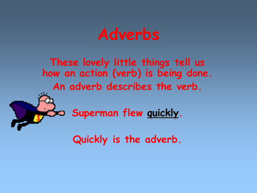 Formation of adverbs in Spanish PowerPoint