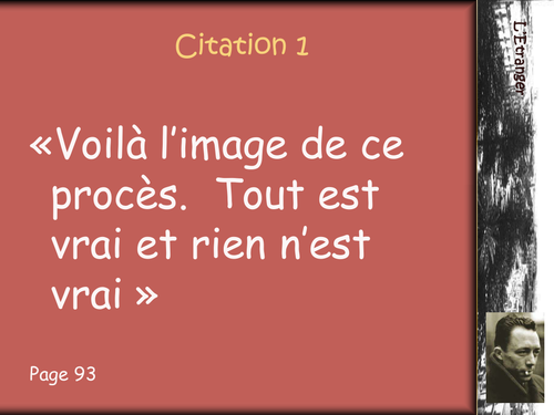 Camus L Etranger Worksheets Part 2 Chapter 3 Teaching Resources