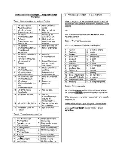 Weihnachtsvorbereitungen