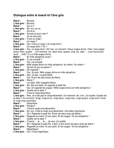 Dialogue entre le boeuf et l'ane gris