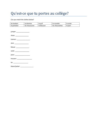 les vetements match up