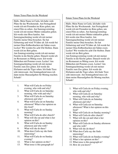 Reading tasks on hobbies and leisure