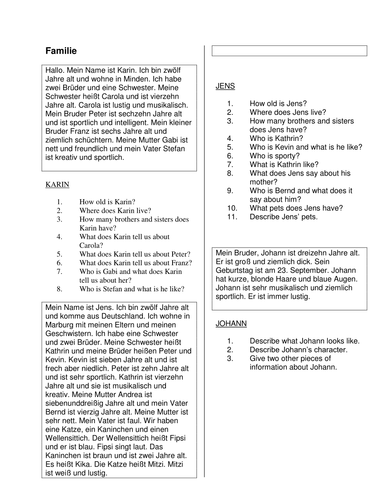 Family and pets reading tasks