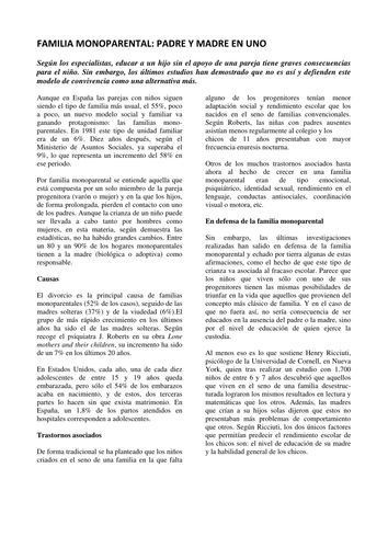 FAMILIAS MONOPARENTALES