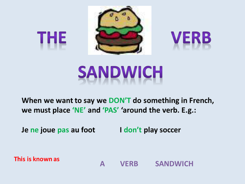 the verb sandwich