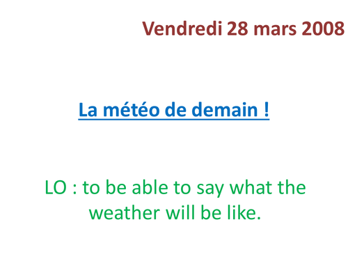 La meteo de demain
