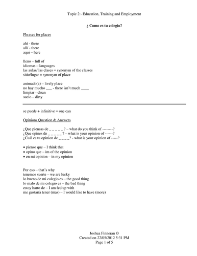 Education; Training and Employment