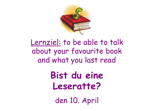 Bist du eine Leseratte? - media reading German