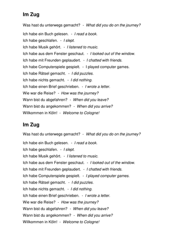 Ankunft in Köln! (Im Zug vocabulary)