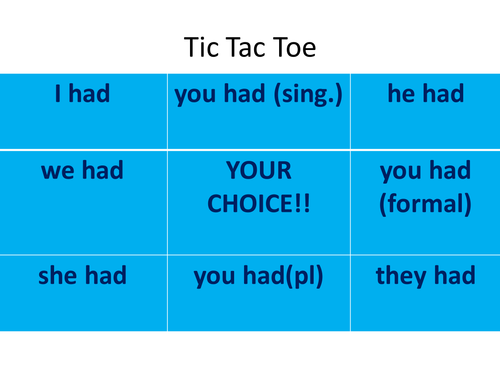 'to have' imperfect tense English to German OX