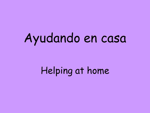 Ayudando en casa