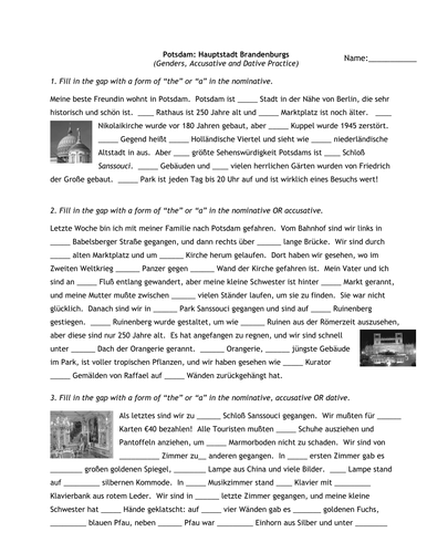 Potsdam Gap fill - Cases Practice