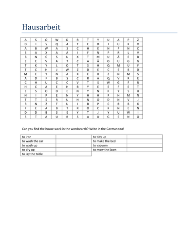 Hausarbeit wordsearch