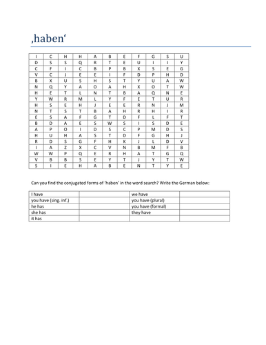 haben wordsearch
