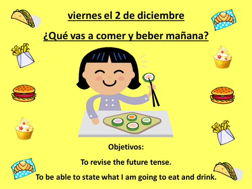 Que vas a comer manana? - LESSON/FUTURE TENSE/FOOD