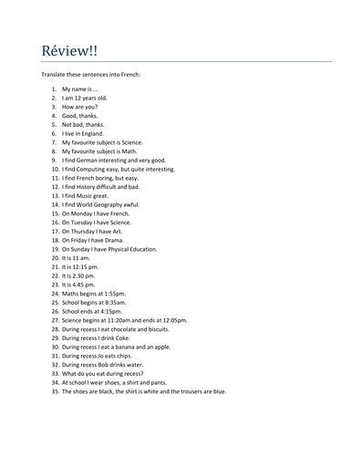 reviewing Personal info/school