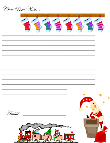 Dear Santa Letter - Cher Pere Noel