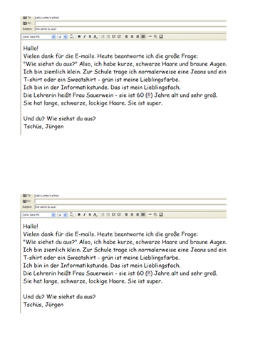 Beschreibungen E-mail